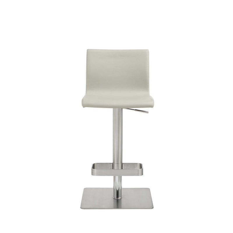 Stainless Steel Counter Height Bar Chair - Light Gray / Silver