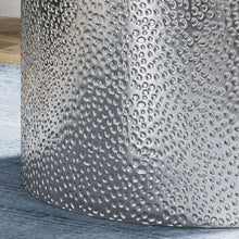 Load image into Gallery viewer, Modern Round Accent Table With Hammered Surface
