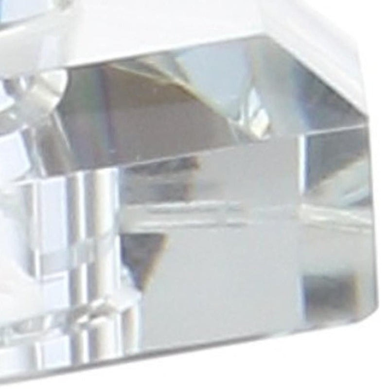 25" Novelty Table Lamp LED With Drum Shade - Clear / Pearl Silver