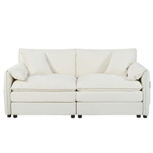 Load image into Gallery viewer, Modern Oversized Chenille Loveseat Sofa With Deep Seat And Diy Combination
