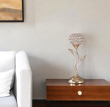 Load image into Gallery viewer, Bedside Table Lamp With Clear Novelty Shade - Gold
