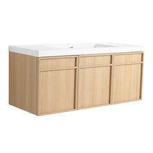 Load image into Gallery viewer, Wall-Mounted Bathroom Vanity With Resin Sink And Soft Closing Doors
