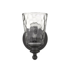 Load image into Gallery viewer, Metal And Pebbled Glass Wall Light - Bronze
