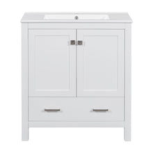 Load image into Gallery viewer, Bathroom Vanity With Single Sink, Combo Cabinet Undermount Sink, Bathroom Storage Cabinet With Two Doors And A Drawer, Soft Closing, Multifunctional Storage, Solid Wood Frame
