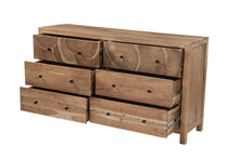 Load image into Gallery viewer, Live Edge Six Drawer Dresser - Brown
