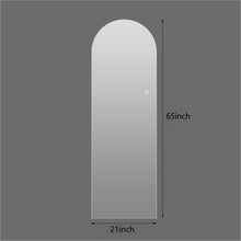 Load image into Gallery viewer, LED Full Length Wall Mirror With Symmetrical Arch Design, 3 Color Dimmable Lighting - Silver
