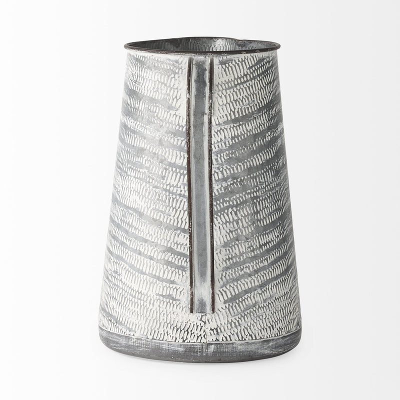 Abstract Jug Vase - Gray / White