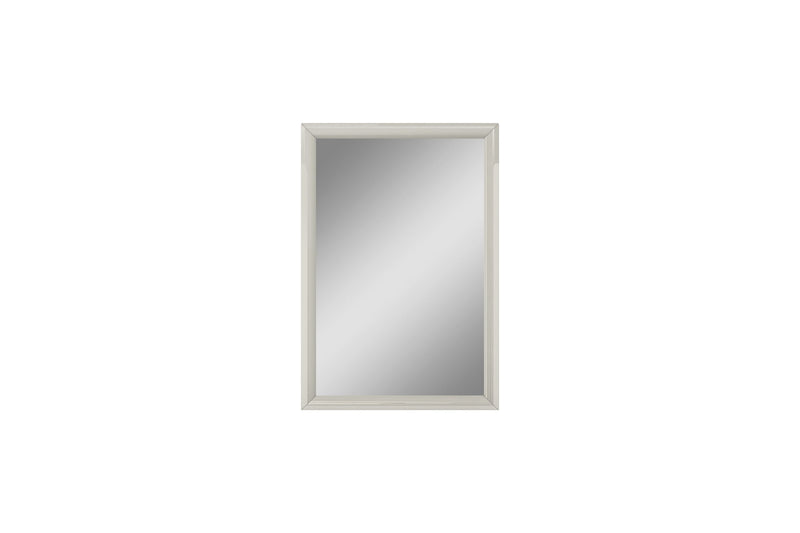Wood Wall Mounted And Dresser Mount Framed Accent Mirror Accent - Light Gray