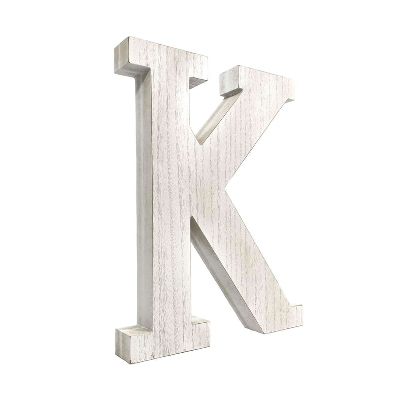 Letter K Tabletop Sculpture - White