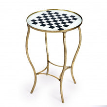Load image into Gallery viewer, Glass And Metal Round Coffee Table - White / Gold
