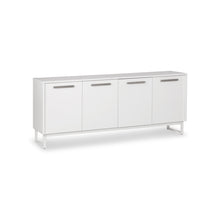 Load image into Gallery viewer, 75" Wood Console Accent Cabinet With Four Doors - White
