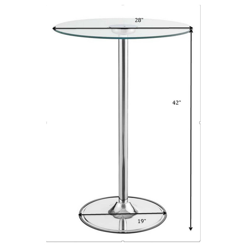 Indra - LED Bistro Table - Chrome