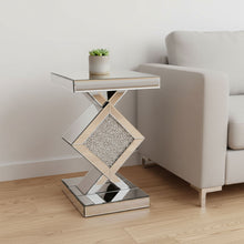 Load image into Gallery viewer, Diamond Mirrored Side Table - Silver
