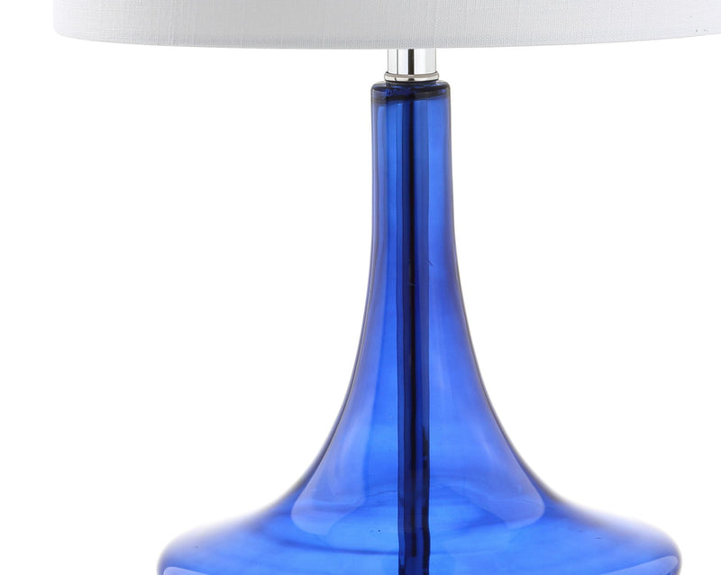 26" Novelty Table Lamps With Drum Shades (Set of 2) - Cobalt