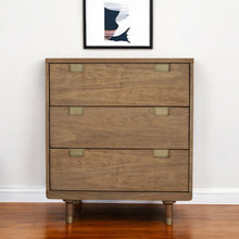 Load image into Gallery viewer, 33" Solid Wood Three Drawer Dresser - Brown
