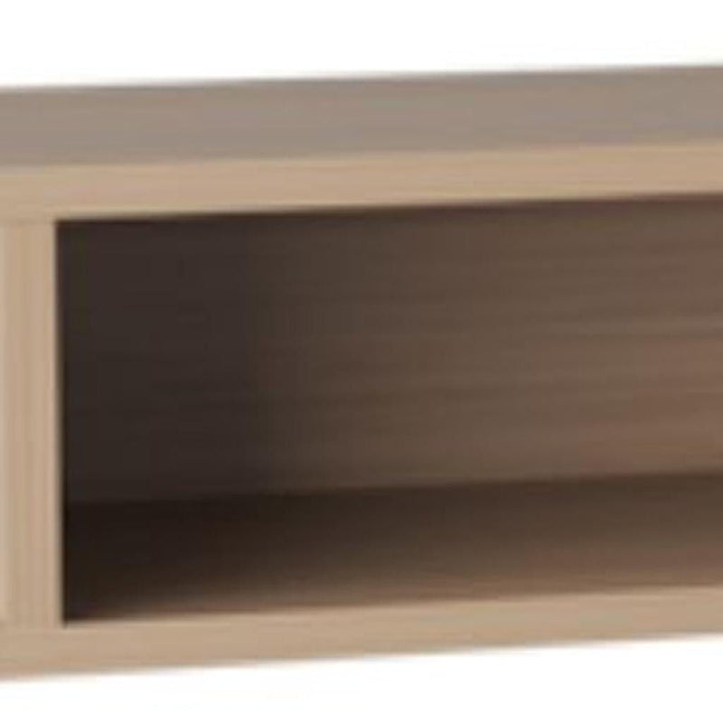 Enclosed Open Storage Entertainment Center - Beige
