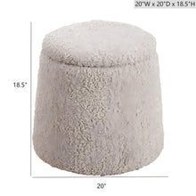 Load image into Gallery viewer, Elegant Round Storage Ottoman Upholstered
