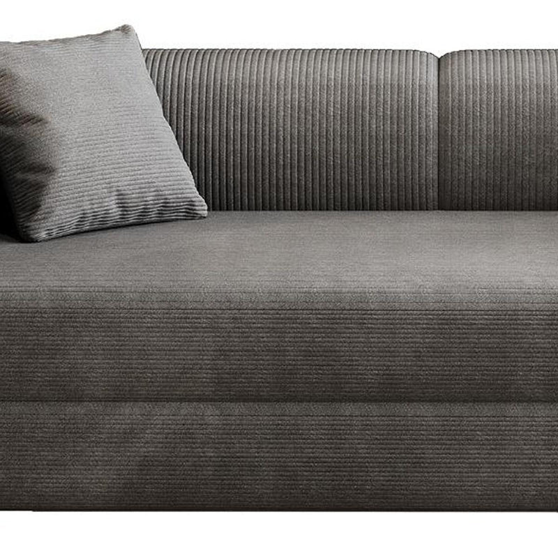 Corduroy Convertible Futon Sleeper Sofa - Gray
