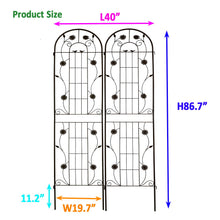 Load image into Gallery viewer, Metal Garden Trellis Rustproof Trellis For Climbing Plant Outdoor Flower Support
