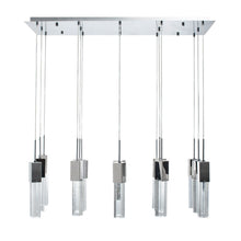Load image into Gallery viewer, Cluster Multi Light Metal LED Dimmable Chandelier With Shades - Silver
