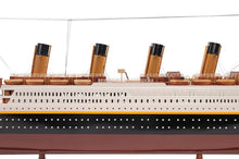 Load image into Gallery viewer, Hand Painted 1912 RMS Titanic Large Model Boat - Black / Red
