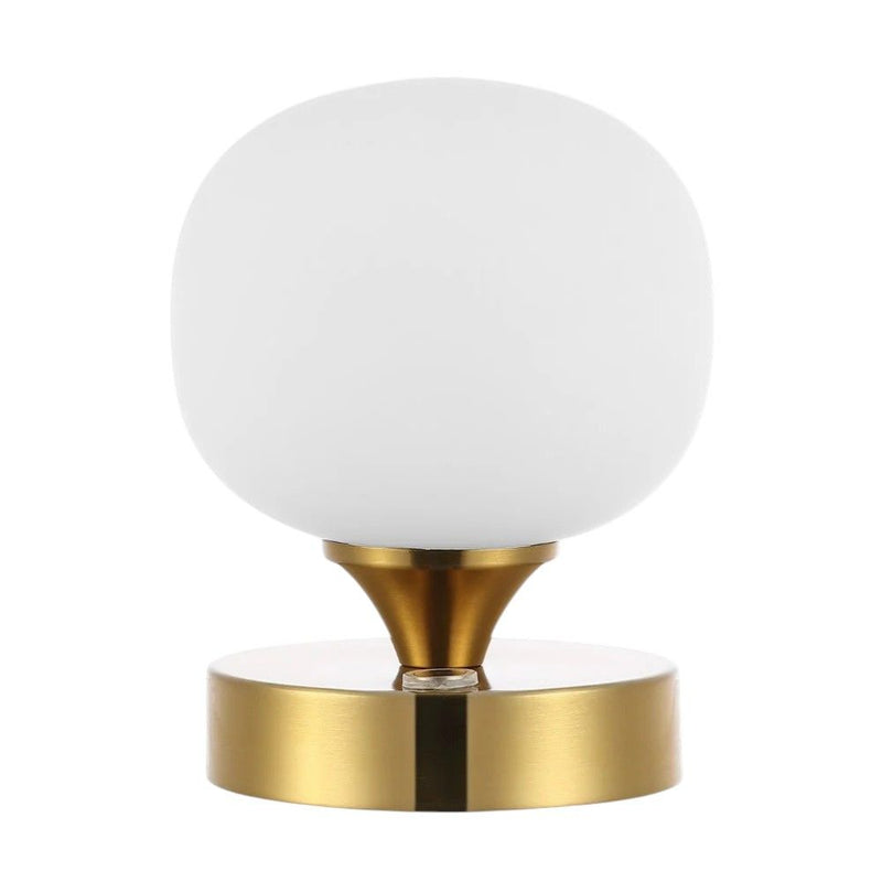 Novelty USB Table Lamp With Globe Shade - Brass