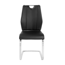 Load image into Gallery viewer, Contemporary Upholstered Leather Dining Side Chairs (Set of 2) - Black
