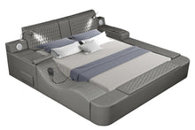 Load image into Gallery viewer, Zoya Smart Multifunctional Queen Size Bed Made with Wood in Gray
