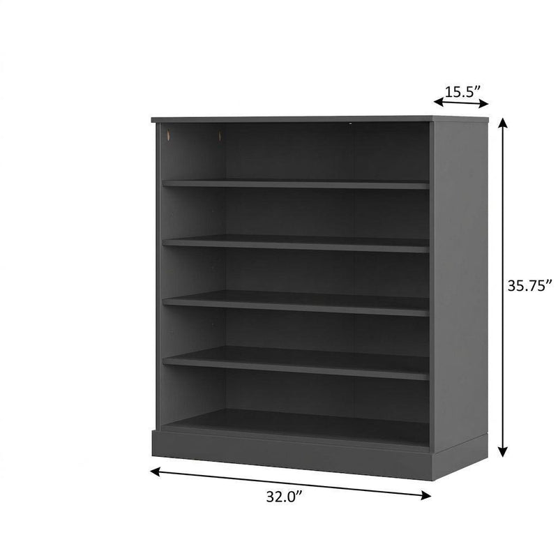 Twenty Pair Solid Woodshoe Storage Cabinet (752318) - Gray