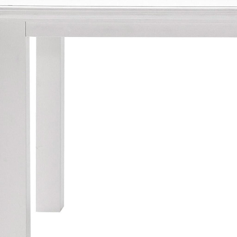 79" Solid Wood Dining Table - White