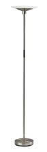 Load image into Gallery viewer, Steel LED Torchiere Floor Lamp With Solid Color Cone Shade - Silver / White
