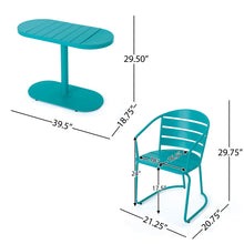 Load image into Gallery viewer, 3 Piece Elegant Outdoor Bistro Set With 2 Chairs And Oval Table
