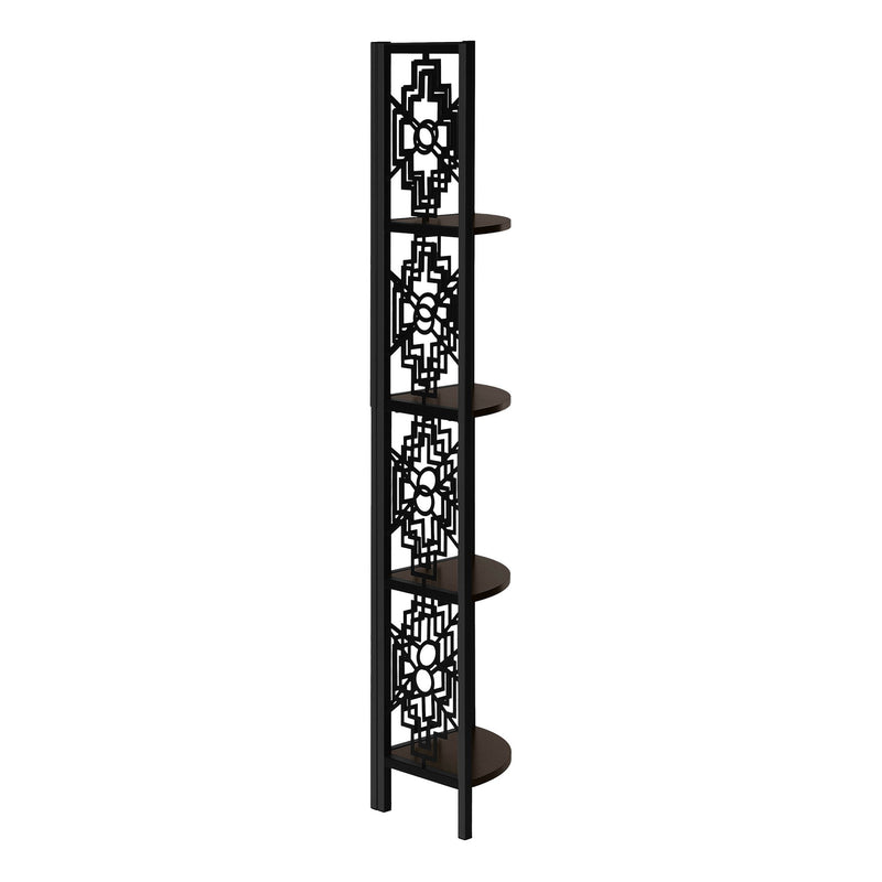 Four Tier Corner Bookcase (376535) - Espresso