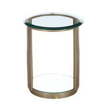 Load image into Gallery viewer, Houston - Round Chairside Table - Brushed Gold
