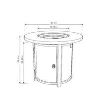 Load image into Gallery viewer, Propane Gas Fire Pit Table, 50000 Btu Round Steel Fire Pit
