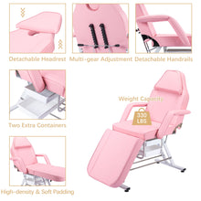 Load image into Gallery viewer, 72.8" Massage Salon Tattoo Chair With Two Trays Esthetician Bed With Hydraulic Stool, Multi-Purpose 3-Section Facial Bed Table, Adjustable Beauty Barber Spa Beauty Equipment
