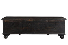 Load image into Gallery viewer, 54" Solid Wood Distressed Lift Top Solid Coffee Table - Black
