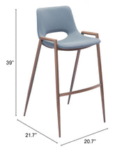 Load image into Gallery viewer, Steel Low Back Bar Height Bar Chairs (Set of 2) - Gray And Brown
