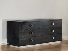 Load image into Gallery viewer, 6 Drawer Double Dresser - Black

