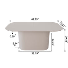 Load image into Gallery viewer, Modern Dining Table With Vertical Striped Legs
