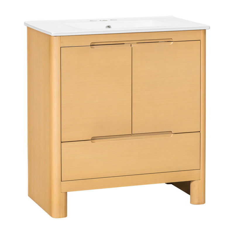 Softened Modern Bathroom Vanity With Sink