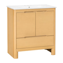 Load image into Gallery viewer, Softened Modern Bathroom Vanity With Sink
