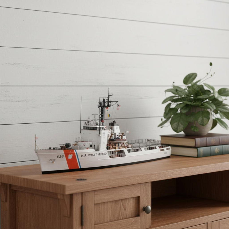 Hand Painted Model Boat (624527) - White