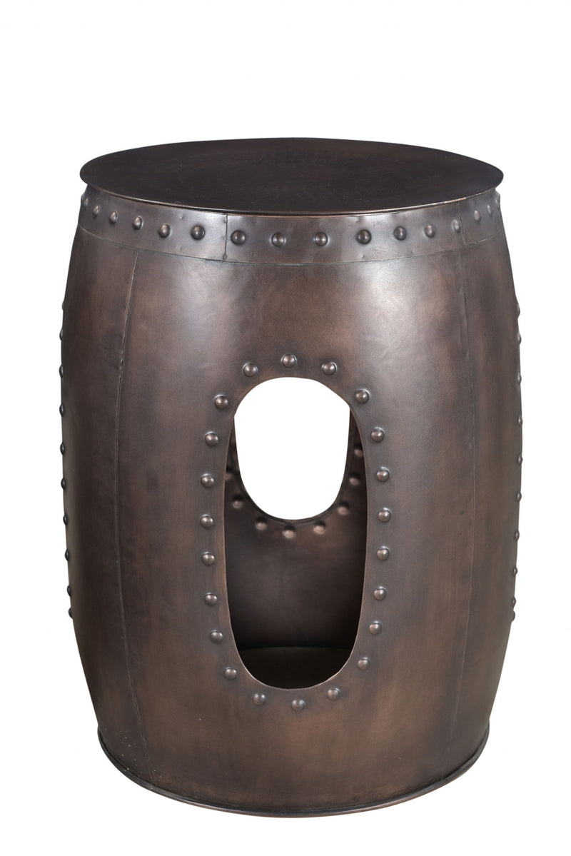 Iron Round End Tables - Copper