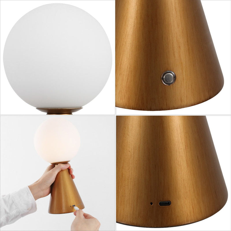 Lighthouse USB Table Lamps LED (Set of 2) - Gold