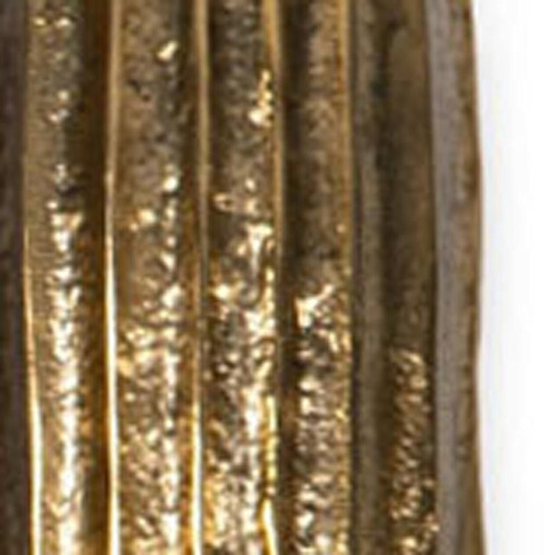 Ribbed Wall Vase (627520) - Antiqued Gold