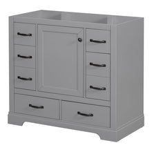 Load image into Gallery viewer, Modern Bathroom Vanity Base Only, 6 Drawer Storage With Adjustable Shelf
