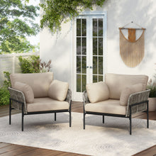 Load image into Gallery viewer, Rope Lounge Chair With Cushions For Modern Spaces
