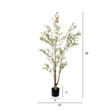 Load image into Gallery viewer, Lifelike Artificial Olive Tree With Plastic Pot For Home Living Room Decor - Green Leaves
