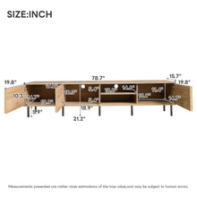 Load image into Gallery viewer, 78" TV Stand For TVs Up To 85" With Closed Storage, Living Room Entertainment Center - Natural Wood
